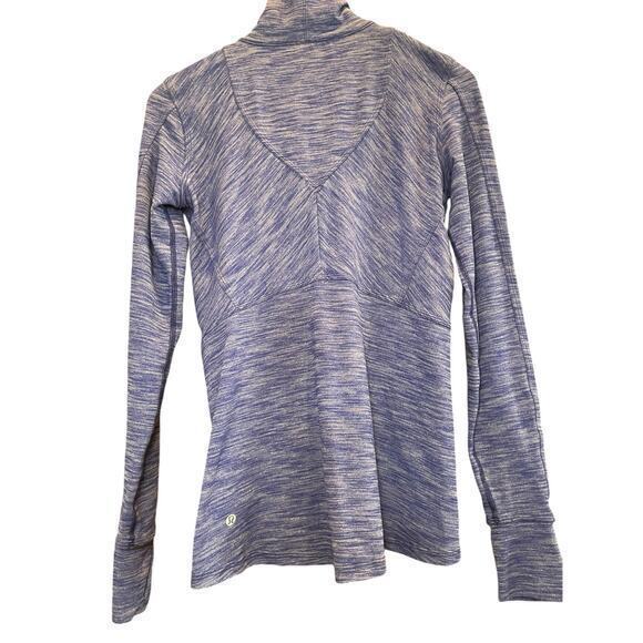 Lululemon Kanto Catch Me 1/2 Zip Heathered Sapphire Blue Size 8 - Picture 15 of 16